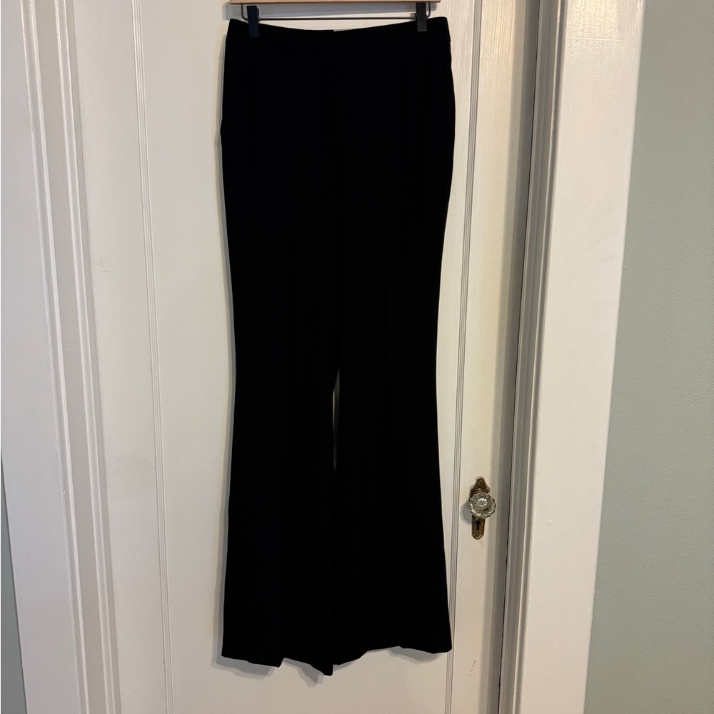 Ruthie Crepe Black Wide Leg Women's Pants pearl by Lela rose